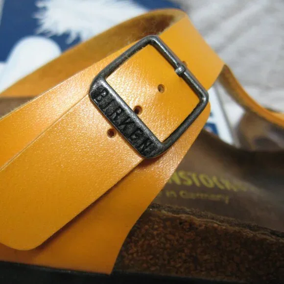 Birkenstock GIZEH Birko Flor Citrine Orange 40 R US W 9 M 7 - Picture 6 of 12